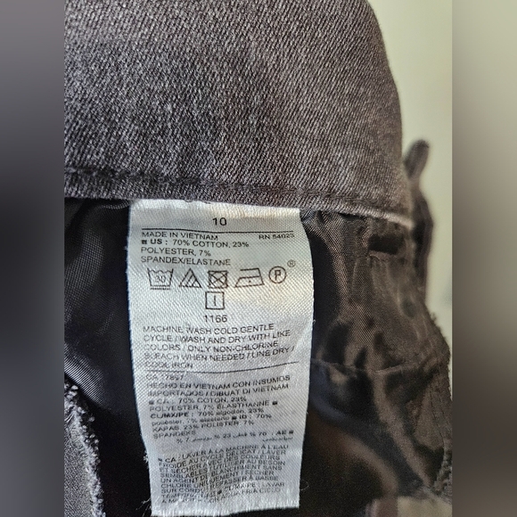 💜Old Navy Pixie  Pants Sz 10 Gray Straight Leg Mid Rise Stretch💛 - Picture 5 of 6